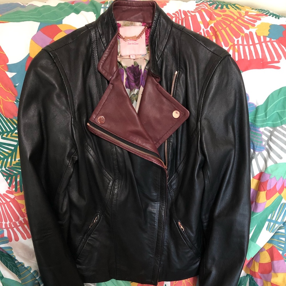 Ted Baker Oleah Color Block Leather Jacket ASO Grey’s Anatomy || POOS